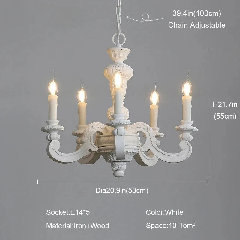 lustre en bois sculpté et verre de murano rétro élégant - vue 12 sur 12