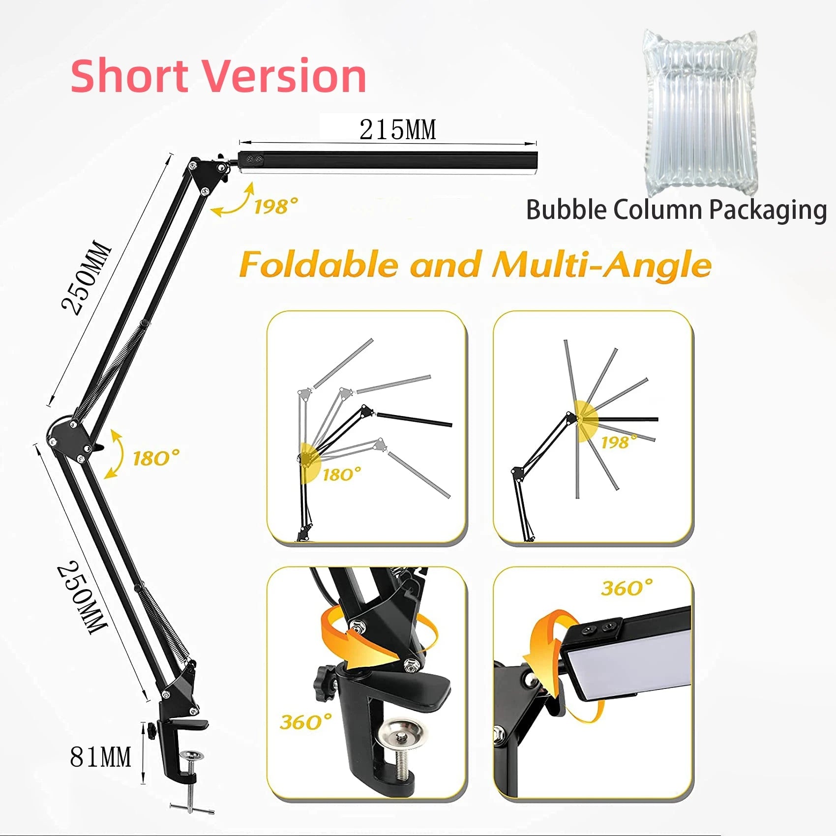 Lampe de bureau LED avec pince 10W - vue 10 sur 18