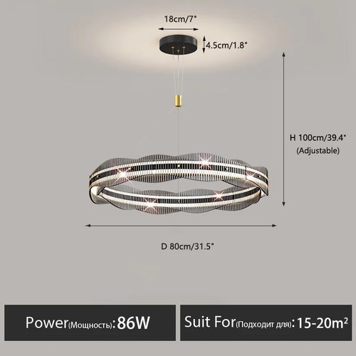 lustre moderne design pour salon et restaurant suspension - vue 11 sur 12