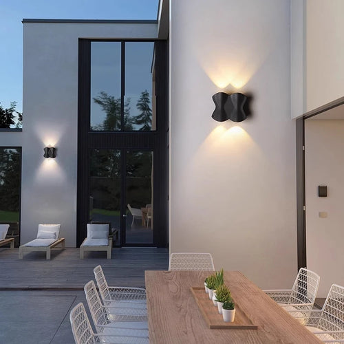 applique murale led extérieure étanche décoration jardin lumineuse - vue 3 sur 12