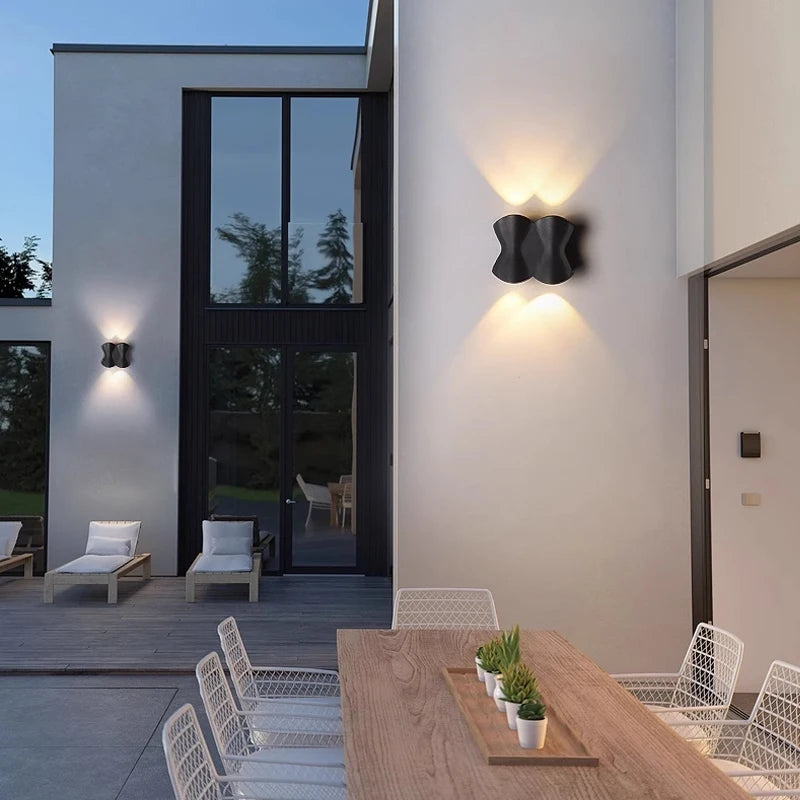 applique murale led extérieure étanche décoration jardin lumineuse - vue 3 sur 12