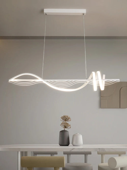 lustre led moderne suspension design minimaliste pour intérieur - vue 4 sur 8