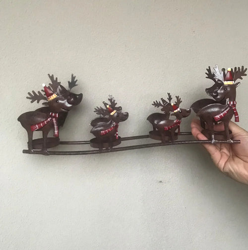 bougeoir en métal rétro éléphant fait main décoration de Noël - vue 7 sur 6