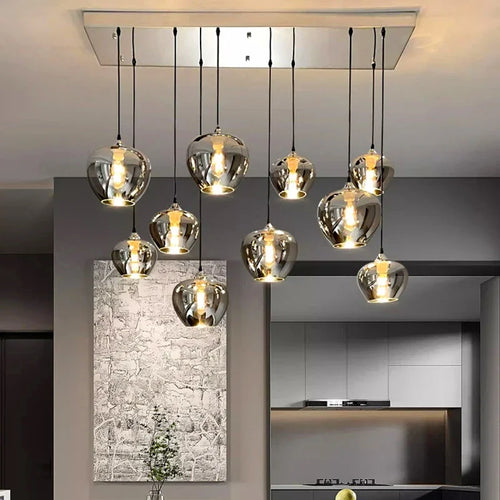 lustre en verre pour un éclairage intérieur élégant - vue 3 sur 7