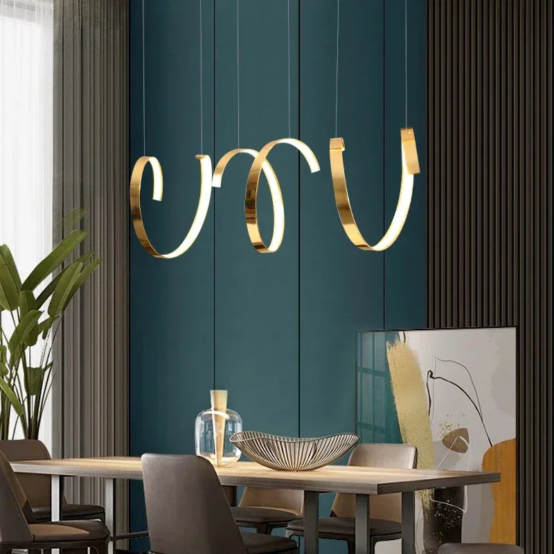 lustre moderne en suspension design irrégulier pour décoration intérieure - vue 6 sur 11