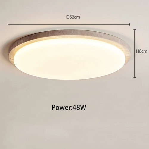 plafonnier led style wabi-sabi japonais en pierre de grotte - vue 10 sur 9