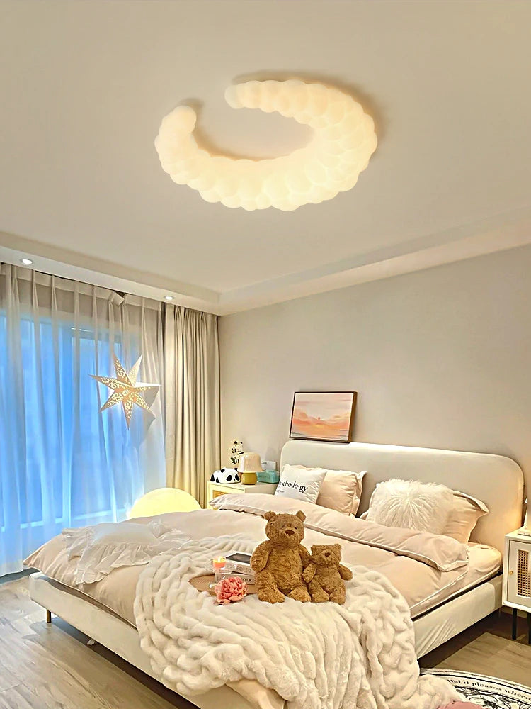 lustre lune design nuage pour décoration intérieure enfant - vue 6 sur 10