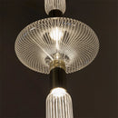 suspension tubes lumineux en verre transparent design nordique réglable