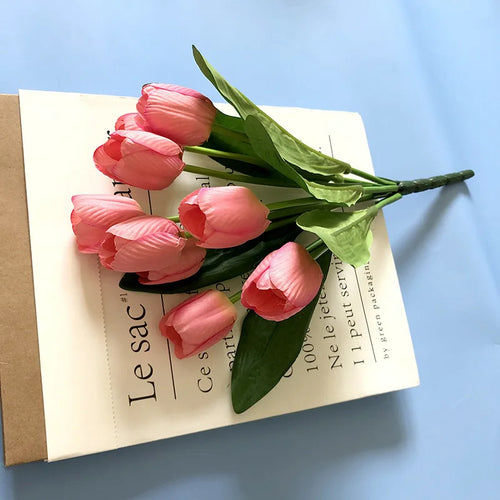 bouquet de tulipes artificielles pour mariage et décoration intérieure - vue 12 sur 11