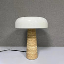 High Quality Cave Stone Desk Lamp White Glass Shade Table Light Fixture