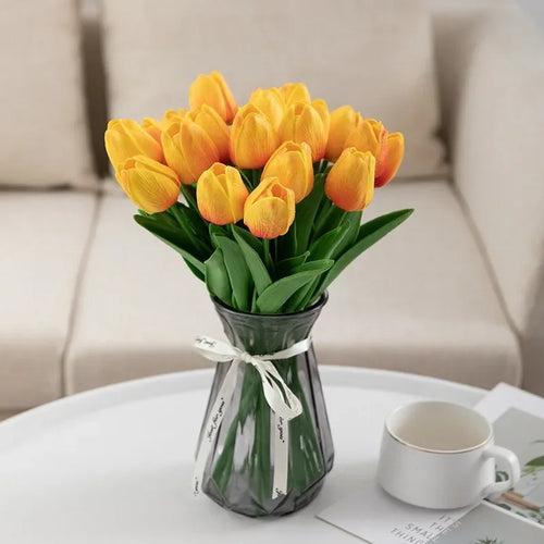 bouquet de tulipes artificielles luxe pour décoration intérieure et mariage - vue 9 sur 17