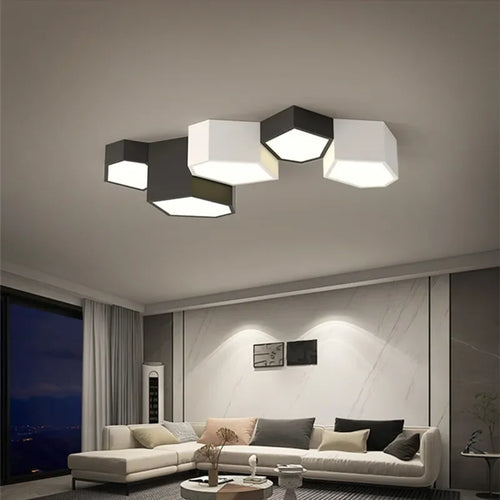 Plafonnier Led cubique irrégulier nordique - vue 5 sur 10