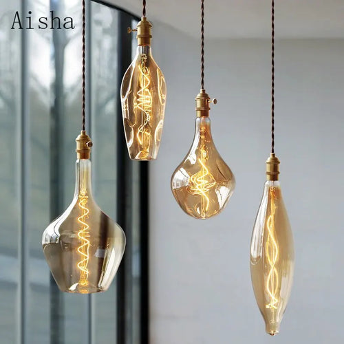 suspension rétro en verre pour intérieur moderne et minimaliste - vue 2 sur 10