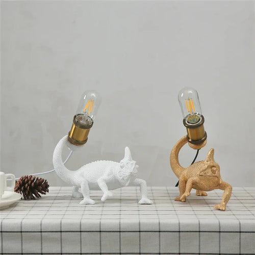 lampe de bureau moderne lézard résine éclairage décoratif pour enfants - vue 6 sur 8
