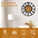 horloge murale silencieuse en fer avec chiffres arabes