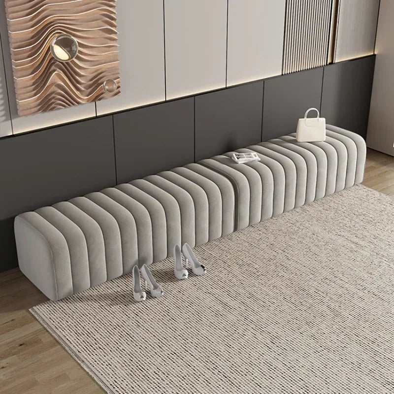 banc à chaussures design moderne avec repose pieds doux et confortable - vue 5 sur 26
