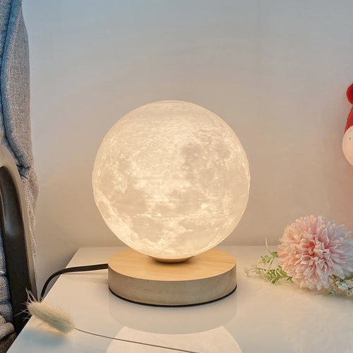 Creative 3D lune lampe de Table technologie mode atmosphère lampe chambre d'enfants étudiant lampe chambre étude lampe décorative - vue 3 sur 12