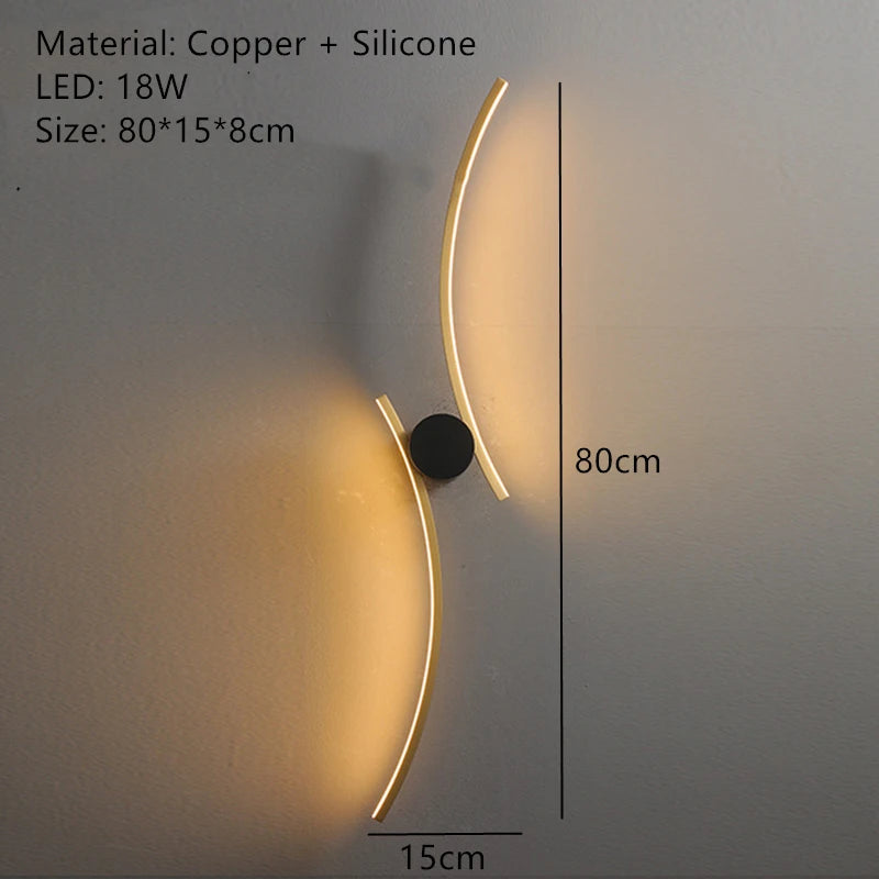 applique murale led moderne en laiton pour éclairage décoratif - vue 14 sur 14