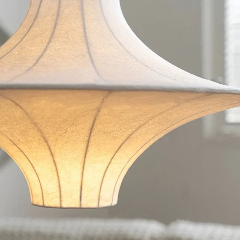 suspension design wabi sabi en soie pour décoration intérieure - vue 4 sur 8
