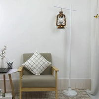 American retro floor lamp, black kerosene lamp, living room bedside lamp, Nordic industrial style iron art LED floor lamp