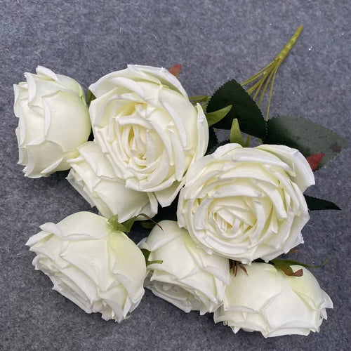 bouquet de roses artificielles pour mariage et décoration jardin - vue 4 sur 10