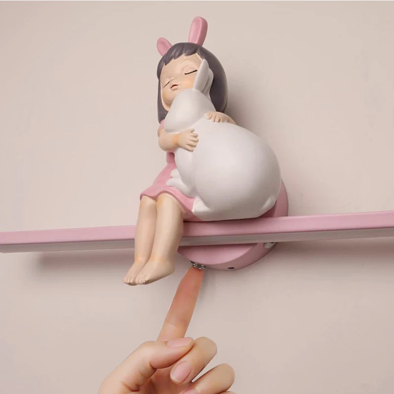 applique murale en forme de lapin pour décoration enfant - vue 4 sur 17