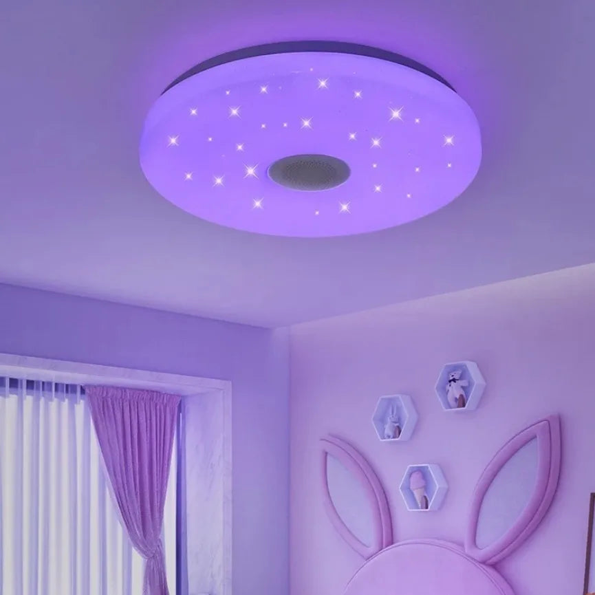plafonnier led intelligent avec musique et télécommande - vue 6 sur 7