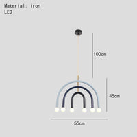 Magnifique lampe suspendue arc-en-ciel E14