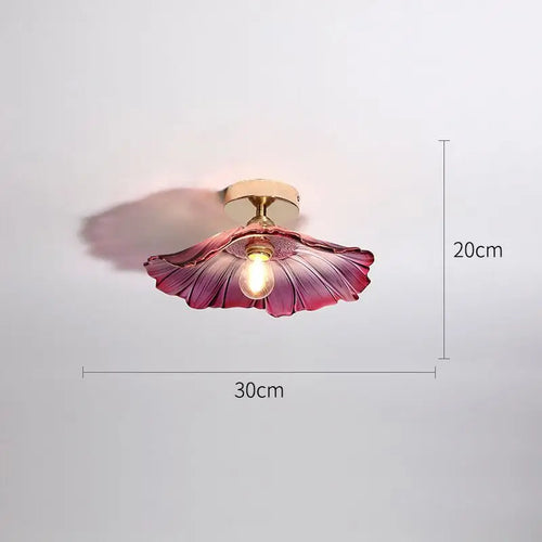 suspension led nordique en verre laiton forme de fleur - vue 13 sur 13