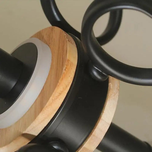 lustre rétro en fer à 8 bougies pour éclairage intérieur - vue 7 sur 7