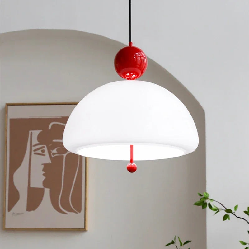lustre rétro médiéval en verre crème pour intérieur élégant - vue 1 sur 11