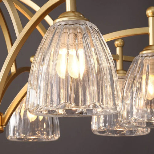 lustre en verre rétro pour une ambiance élégante et lumineuse - vue 4 sur 11