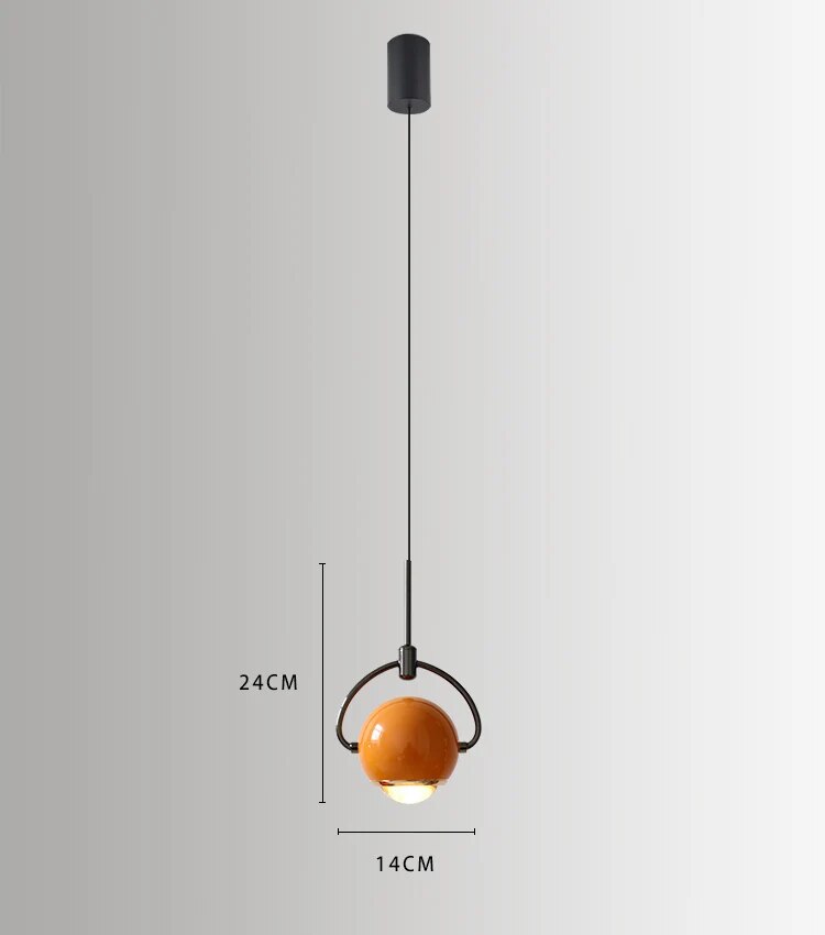 Suspension design boule accrochée LED - vue 9 sur 11
