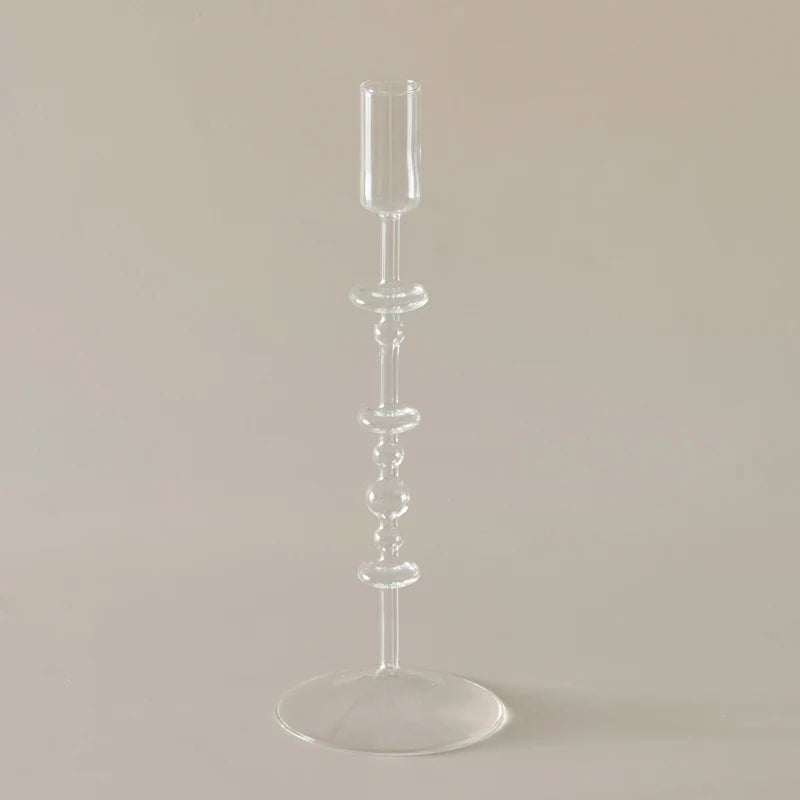 bougeoir en verre pour décoration intérieure créative et élégante - vue 9 sur 18