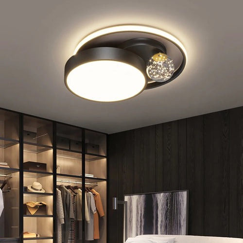 plafonnier led circulaire design nordique pour intérieur moderne - vue 2 sur 8