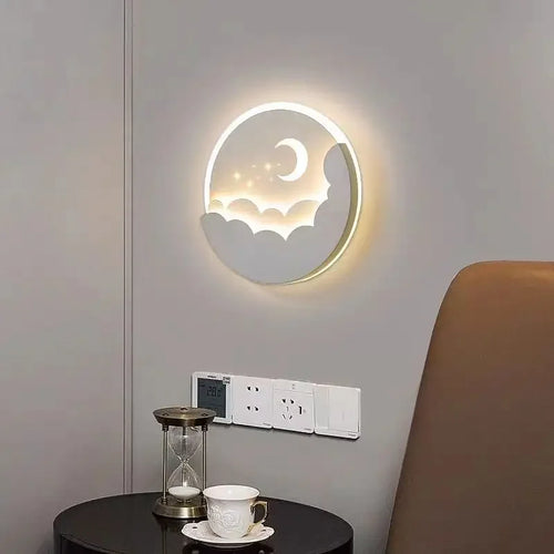 applique led créative nuage étoiles lune pour chambre d'enfants - vue 4 sur 6