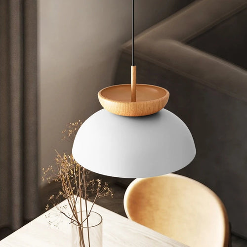 suspension style américain en métal et bois pour restaurant - vue 4 sur 7