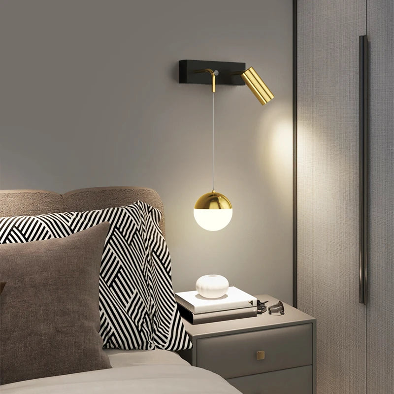 applique murale moderne à deux têtes design créatif pour intérieur - vue 4 sur 11