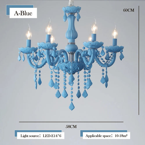 lustre en cristal pour une chambre de petite fille