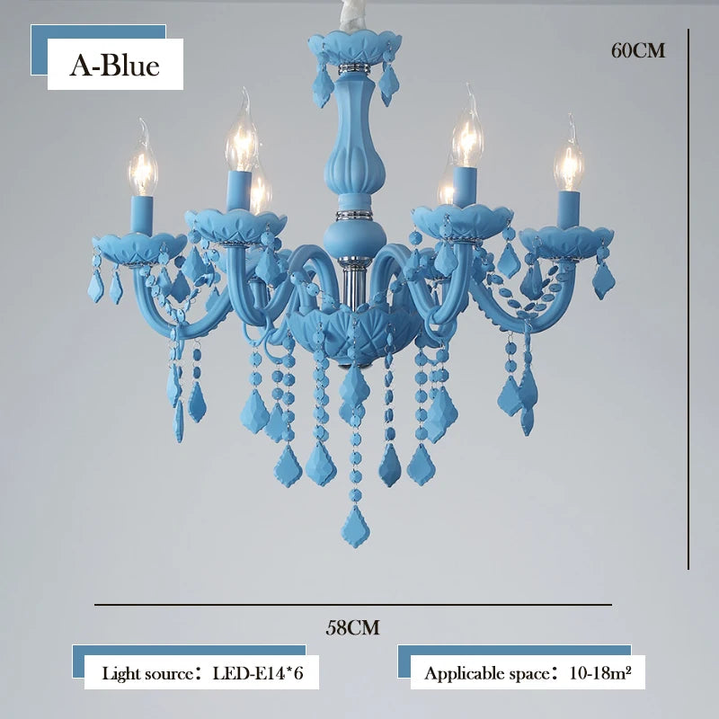 lustre en cristal pour une chambre de petite fille