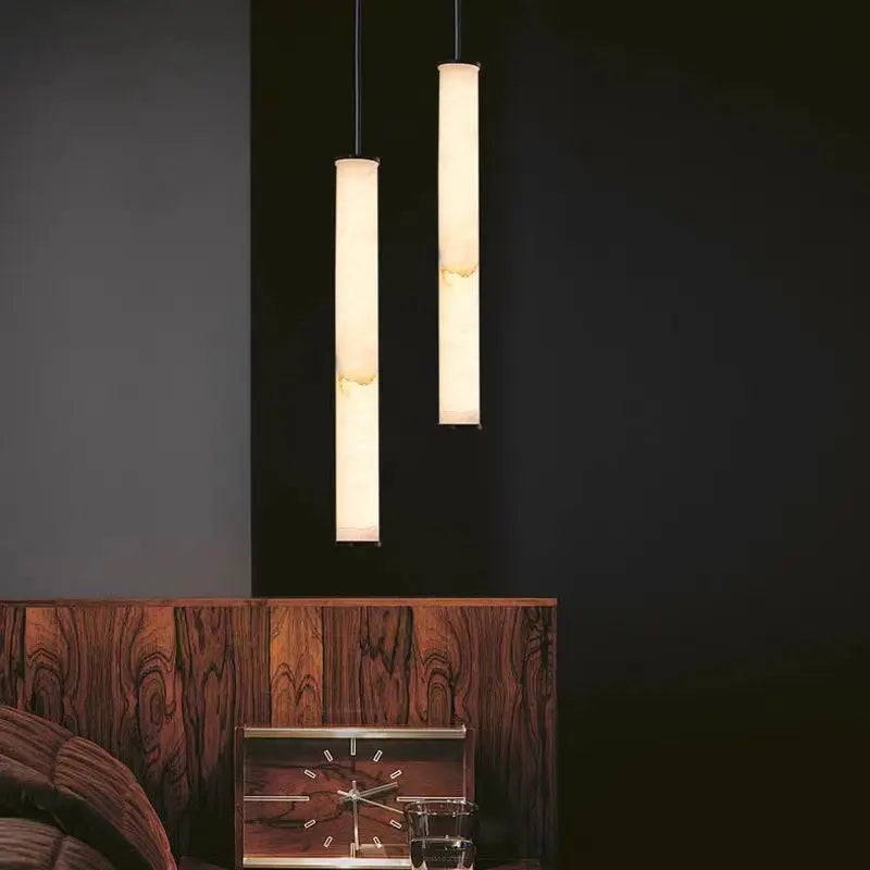 lustre en marbre et laiton 3000k avec cordon réglable pour intérieur - vue 4 sur 9