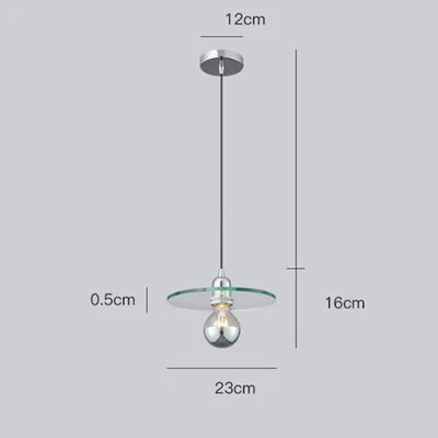 suspension moderne en verre pour éclairage créatif minimaliste