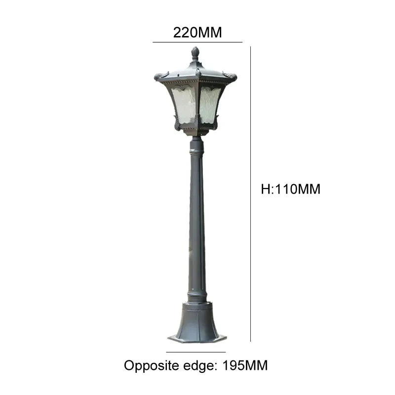 1.1M Led Outdoor Lawn Outdoor Garden Courtyard Community Landscape European Waterproof Grass Lamp - vue 8 sur 8