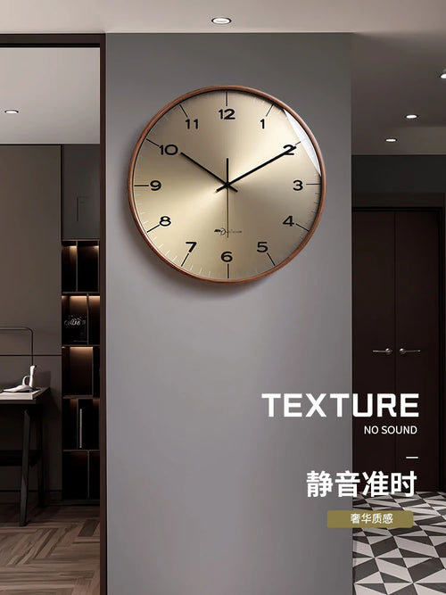 horloge murale moderne en bois massif pour décoration intérieure - vue 6 sur 12