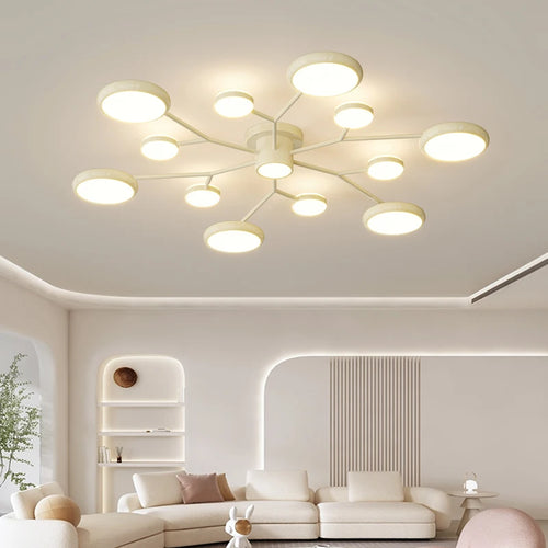 Plafonnier led moderne lumineux pour décoration intérieure suspendu - vue 6 sur 8