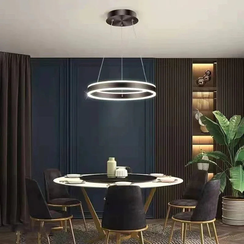 lustre led moderne dimmable pour décoration de maison - vue 6 sur 10