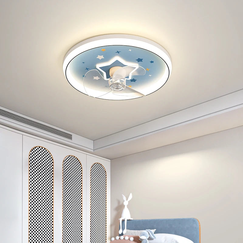 plafonnier led moderne avec ventilateur luminaire décoratif d'intérieur - vue 5 sur 7