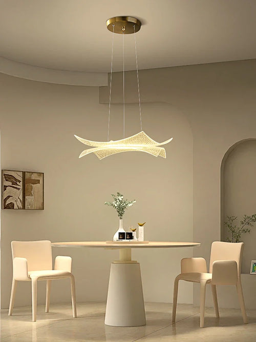 lustre en acrylique luxe créatif avec éclairage led décoratif - vue 4 sur 8