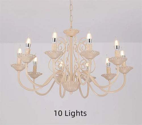 lustre rétro en fer forgé style campagnard américain pour décoration intérieure - vue 12 sur 12