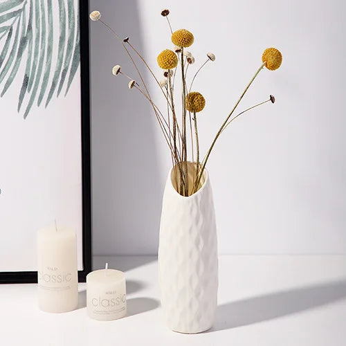 vase nordique en plastique pour fleurs décoratives modernes - vue 7 sur 12